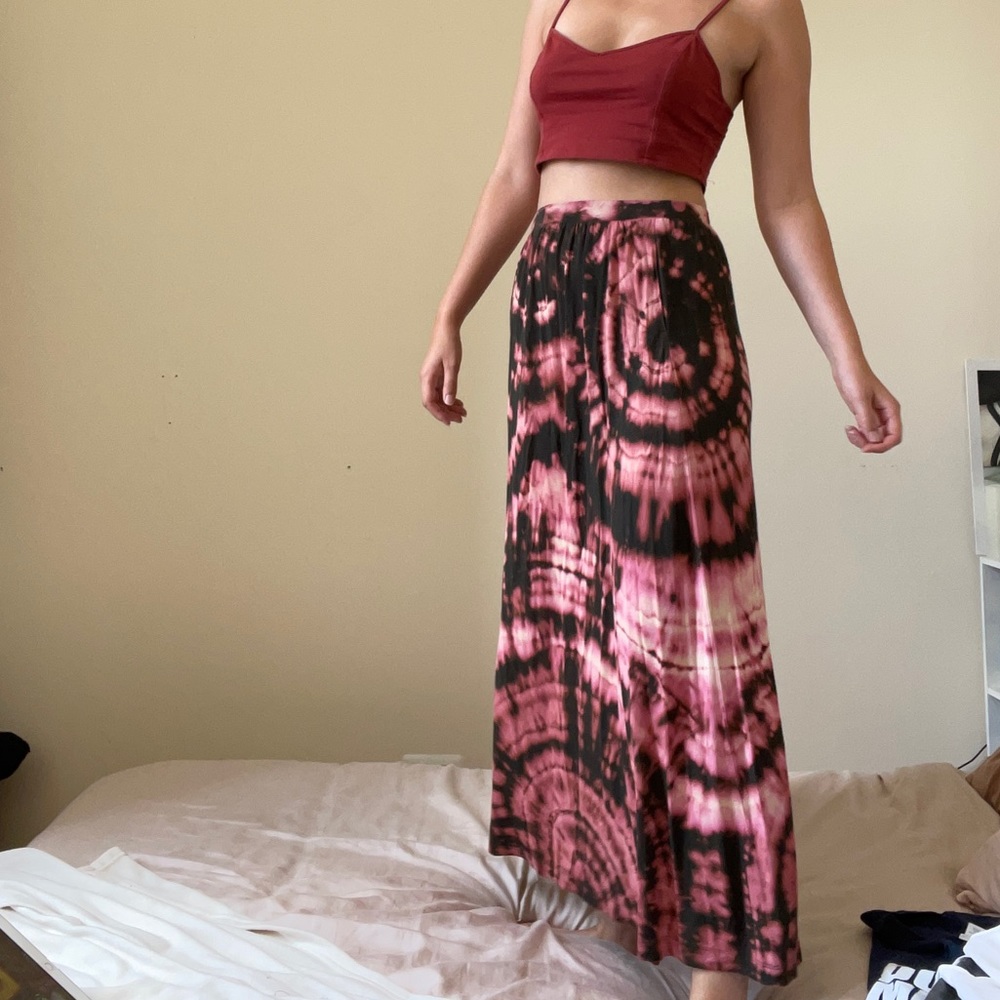 Bleach tie dye casual skirt